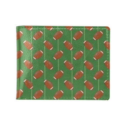 American Football on Field Themed Men's ID Card Wallet