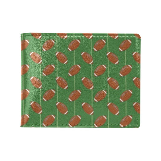 American Football on Field Themed Men's ID Card Wallet