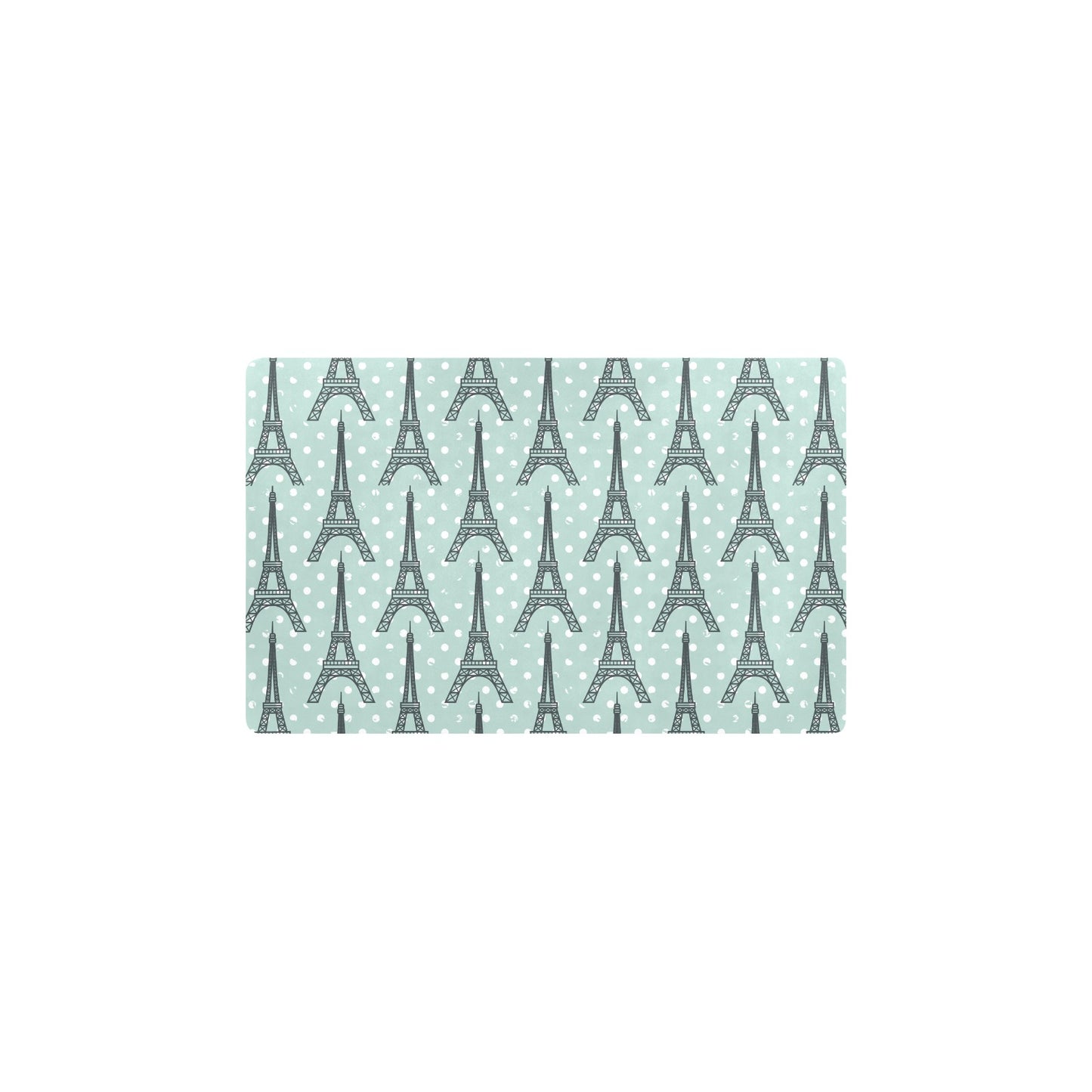 Eiffel Tower Polka Dot Print Kitchen Mat