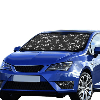 Skeleton Print Design LKS305 Car front Windshield Sun Shade