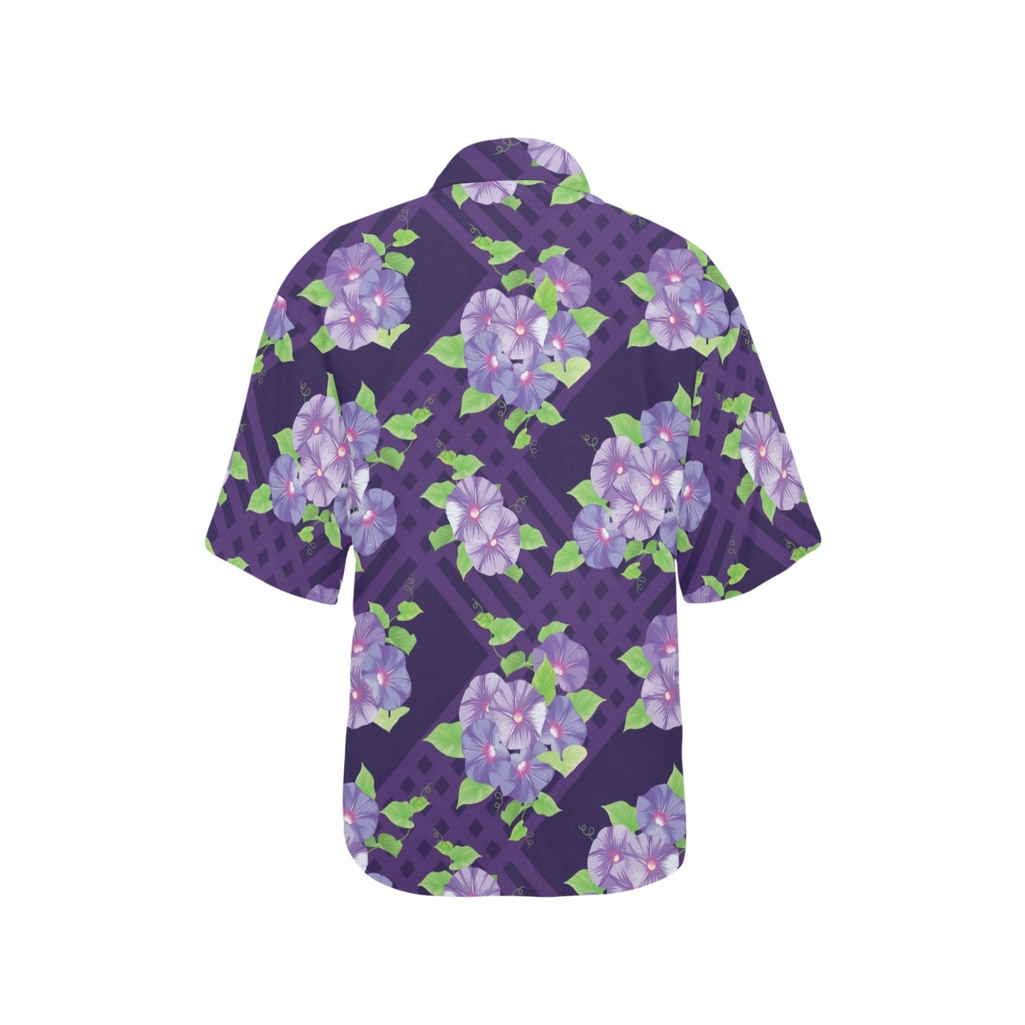 Morning Glory Pattern Print Design MG03 Women's Hawaiian Shirt