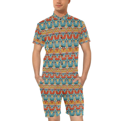 Kente Print African Design Themed Men's Romper