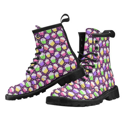 Cupcake Pattern Print Design CP07 Women's Boots