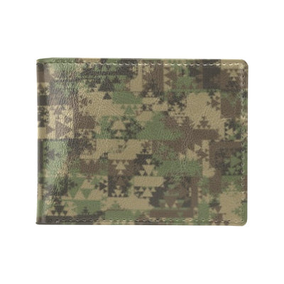 Camouflage Aztec Green Army Print Men's ID Card Wallet