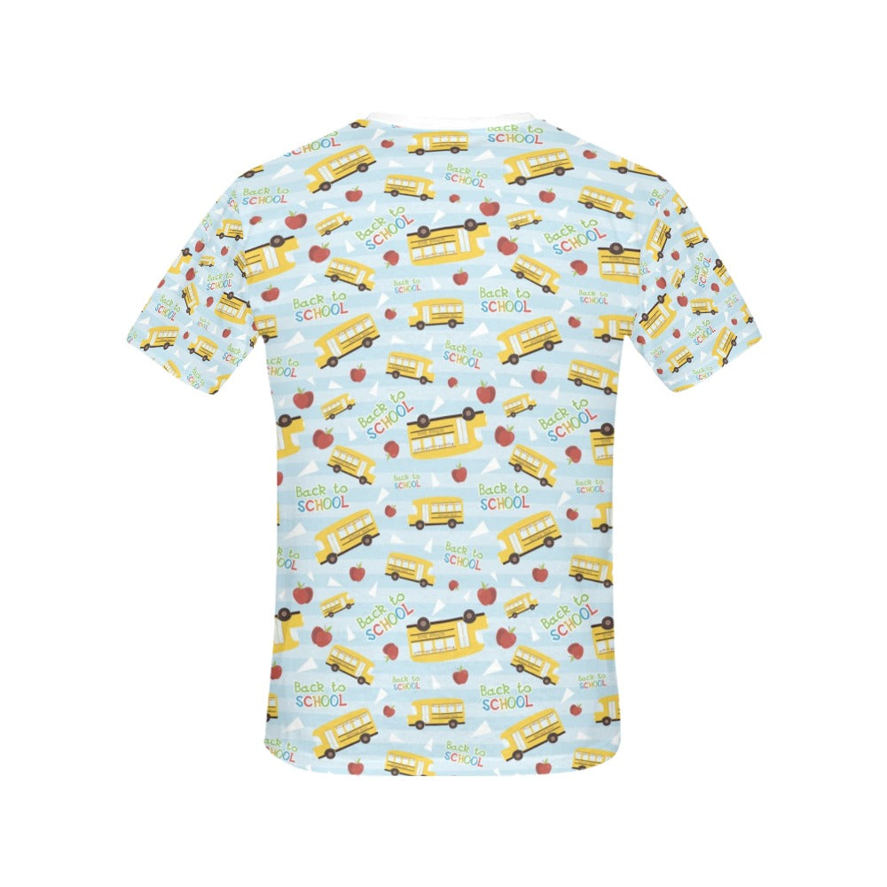 School Bus Back To School Print Design LKS303 Women's  T-shirt