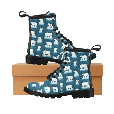 Polar Bear Pattern Print Design PB02 Women's Boots