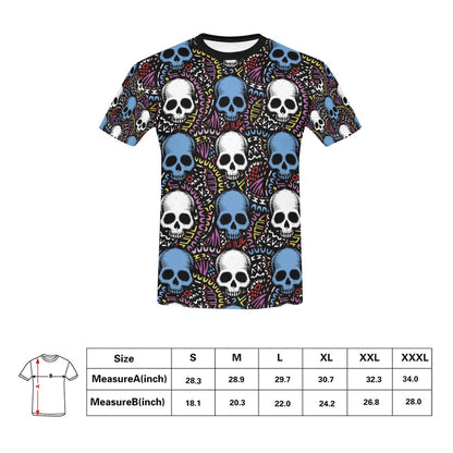 Skull Print Design LKS305 Men's All Over Print T-shirt