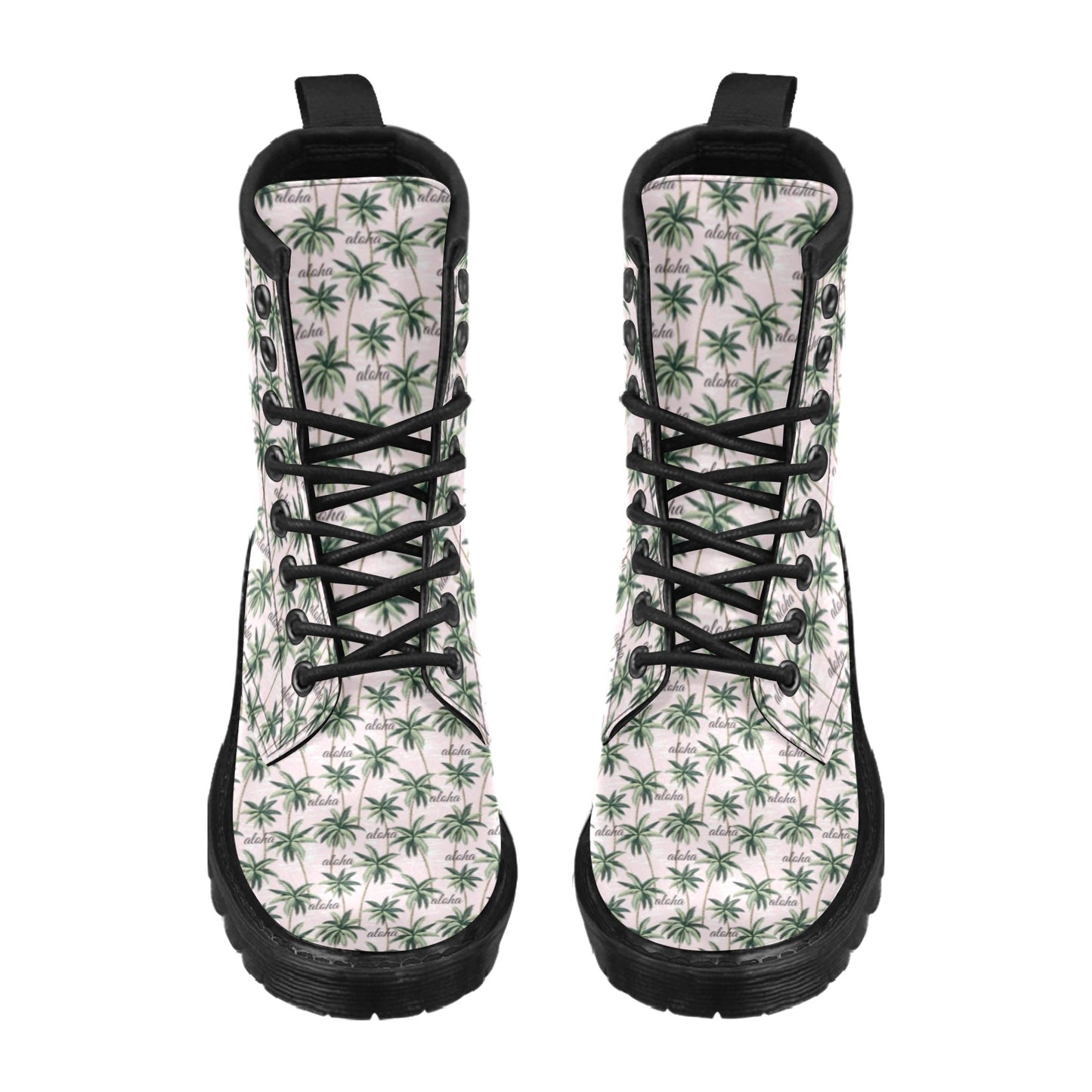 Aloha Beach Pattern Design Themed Print Women's Boots