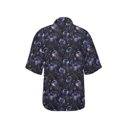 Jellyfish Themed Women's Hawaiian Shirt