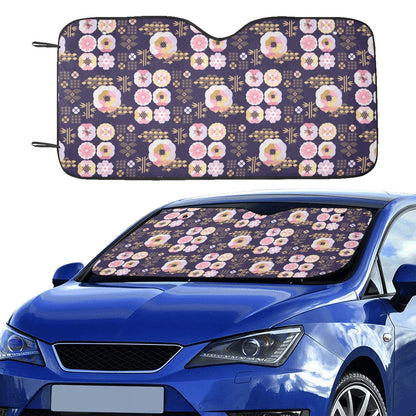 Sakura Japan Style Print Design LKS302 Car front Windshield Sun Shade