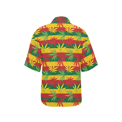 Rasta Pattern Print Design A03 Women's Hawaiian Shirt