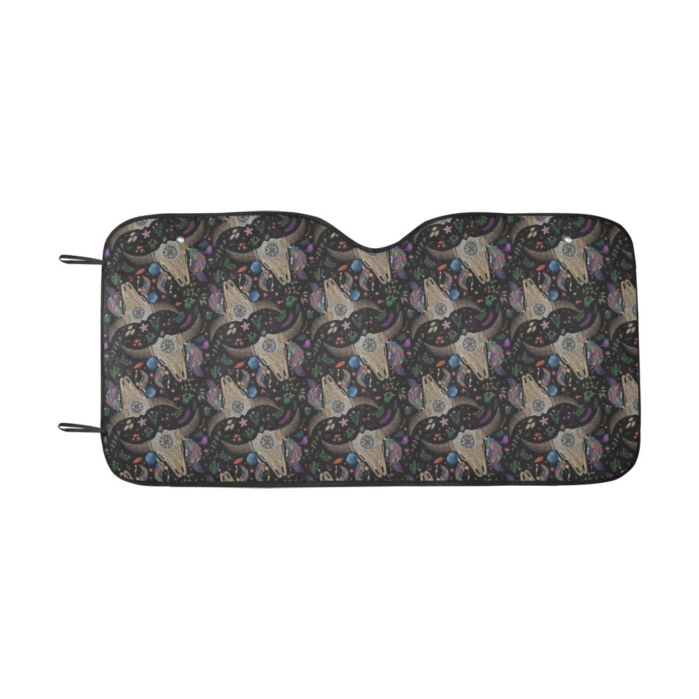Buffalo Head Print Design LKS401 Car front Windshield Sun Shade