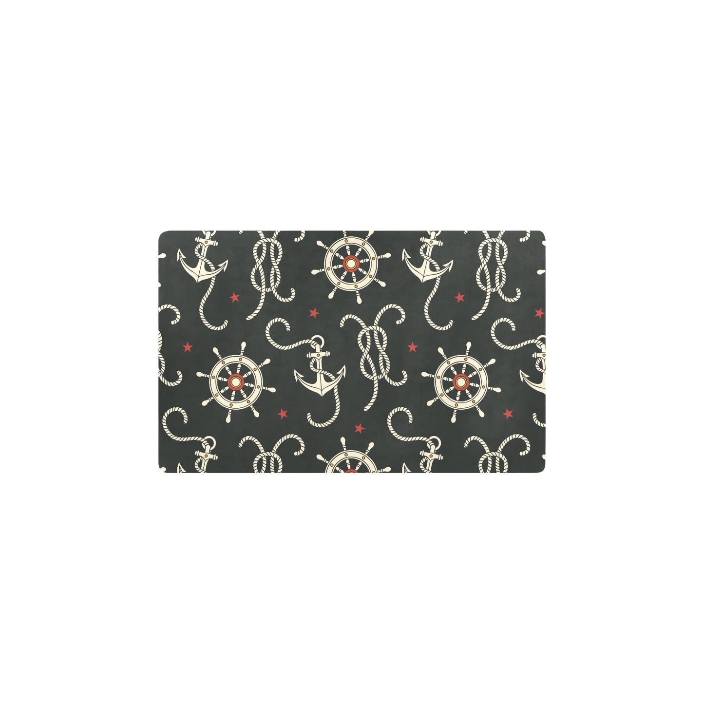 Nautical Anchor Pattern Kitchen Mat