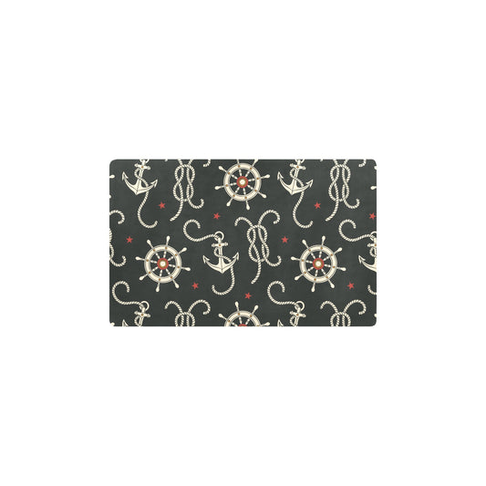 Nautical Anchor Pattern Kitchen Mat