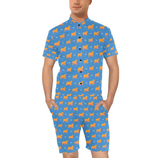 Cocker Pattern Print Design 04 Men's Romper