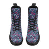 Butterfly Red Deep Blue Print Pattern Women's Boots