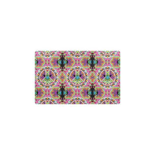 Peace Sign Pattern Print Design A03 Kitchen Mat