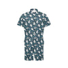 Shark Print Design LKS307 Men's Romper