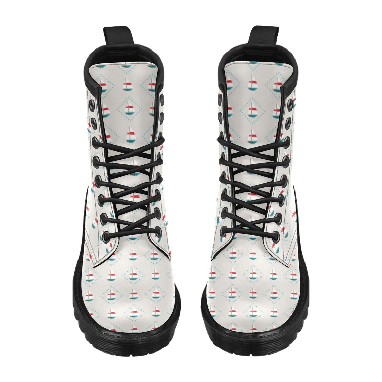 Sailboat Print Design LKS301 Women's Boots