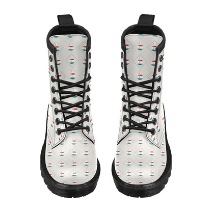 Sailboat Print Design LKS301 Women's Boots