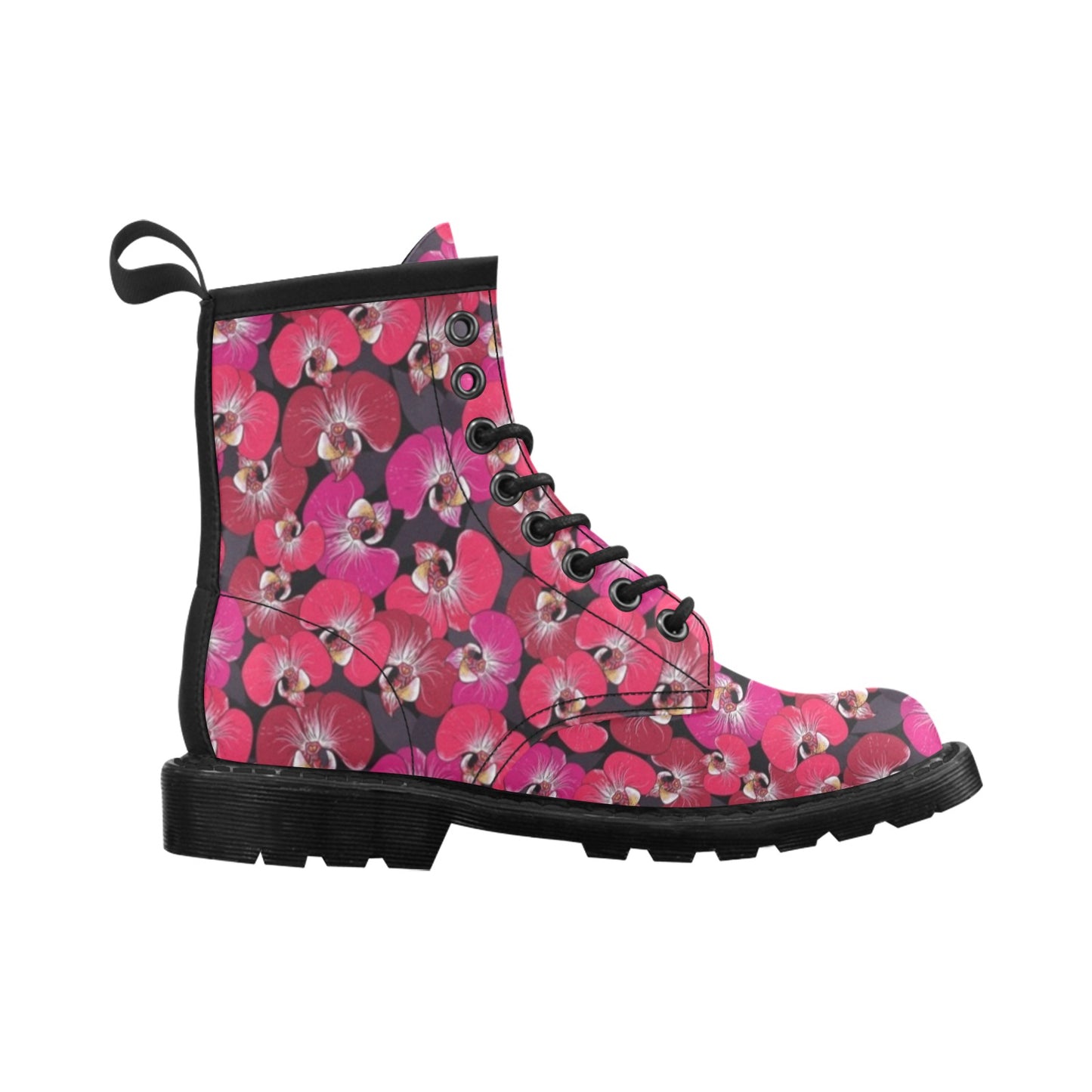 Orchid Red Pattern Print Design OR05 Women's Boots