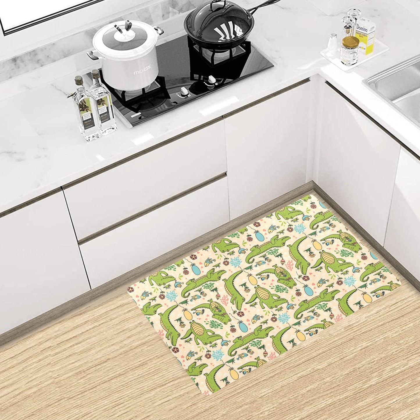 Alligator Pattern Print Design 01 Kitchen Mat
