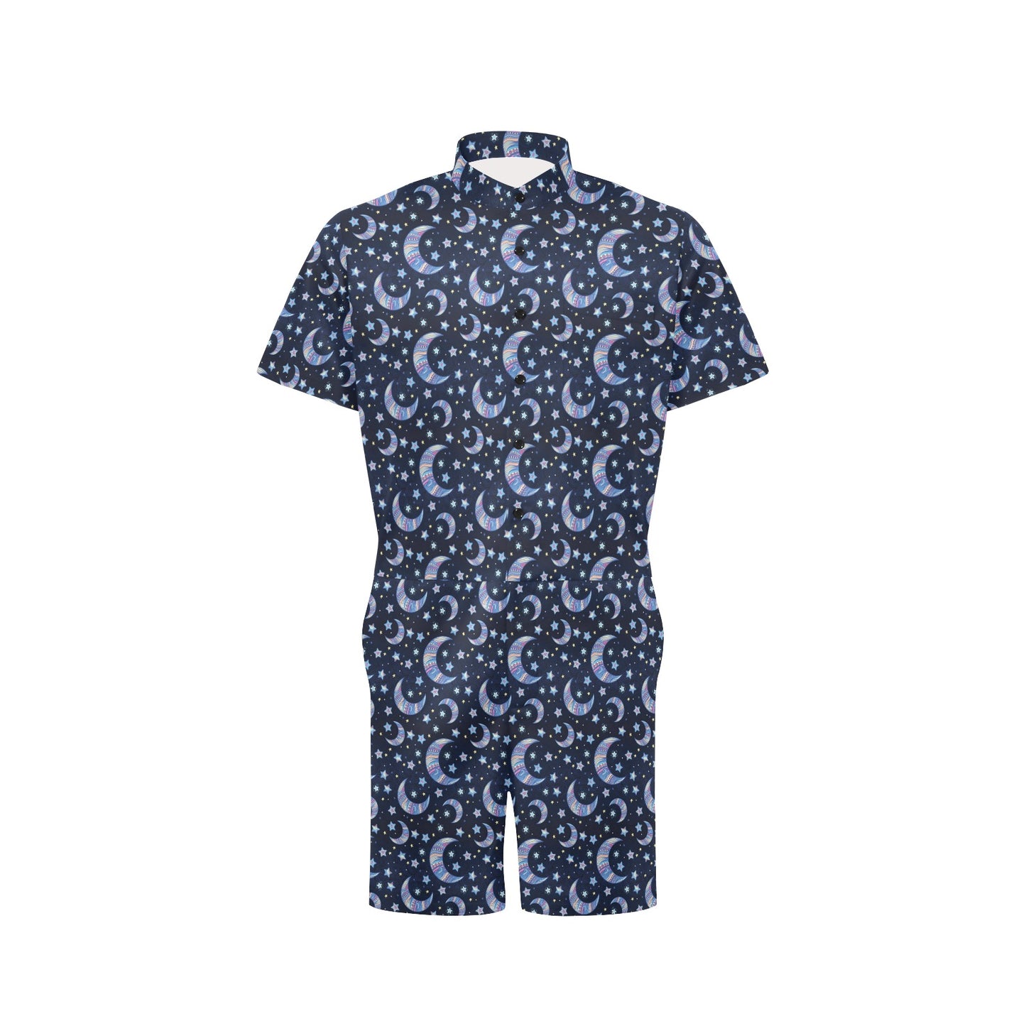 Celestial Moon Pattern Print Design 03 Men's Romper