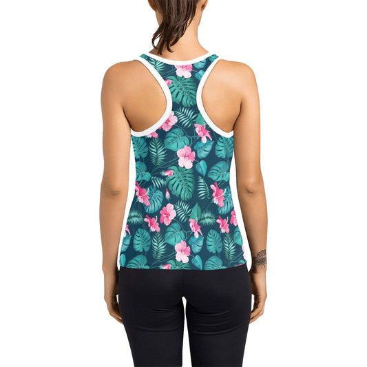 Summer Floral Print Design LKS301 Women's Racerback Tank Top