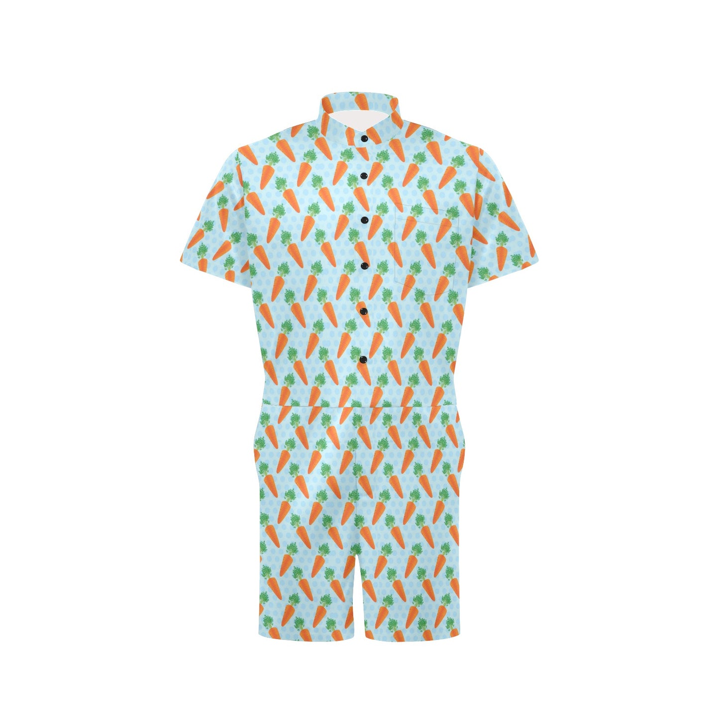Carrot Pattern Print Design 01 Men's Romper
