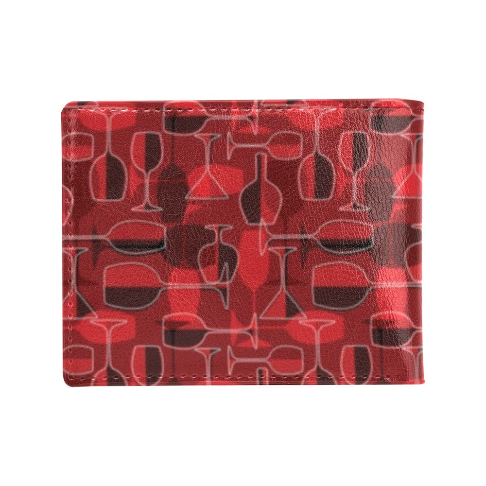 Wine Glass Print Design LKS301 Men's ID Card Wallet