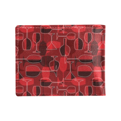 Wine Glass Print Design LKS301 Men's ID Card Wallet