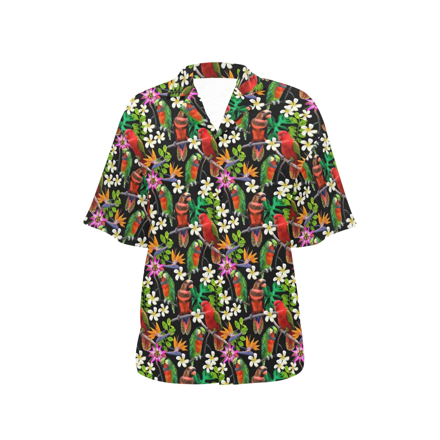 Parrot Design Print Women's Hawaiian Shirt