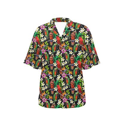 Parrot Design Print Women's Hawaiian Shirt