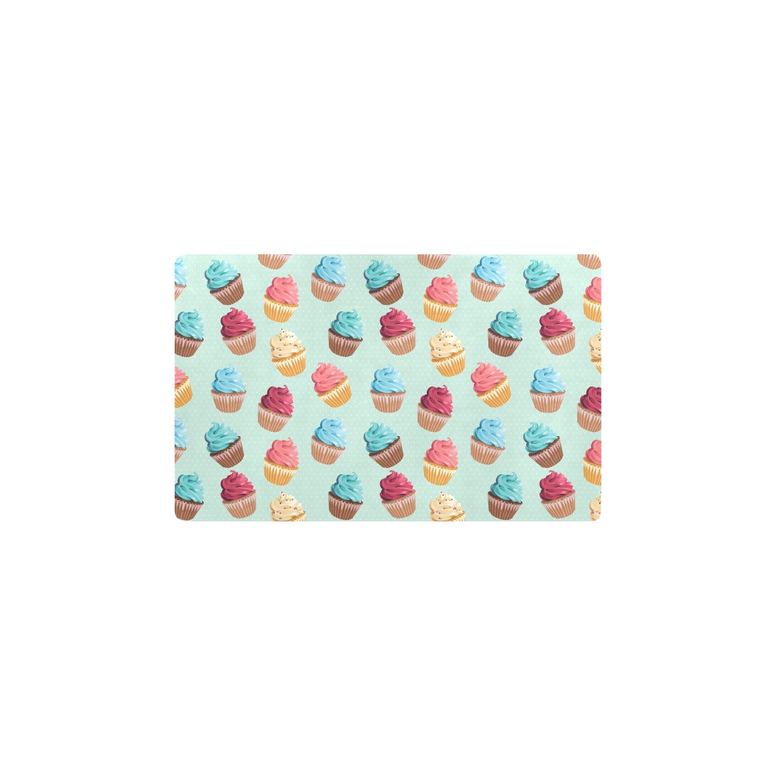 Cupcake Pattern Print Design 01 Kitchen Mat