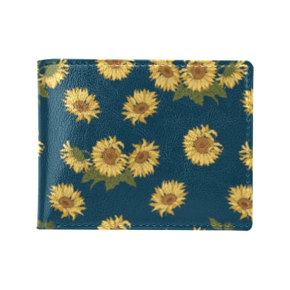 Sunflower Print Design LKS305 Men's ID Card Wallet