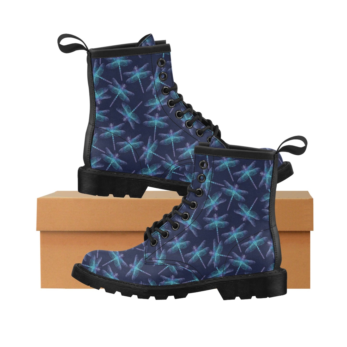 Dragonfly Hand Drawn Style Print Women's Boots