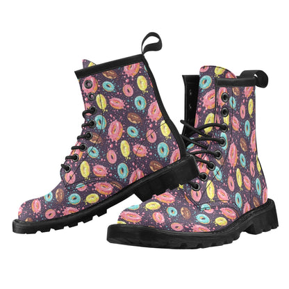 Donut Pattern Print Design DN03 Women's Boots