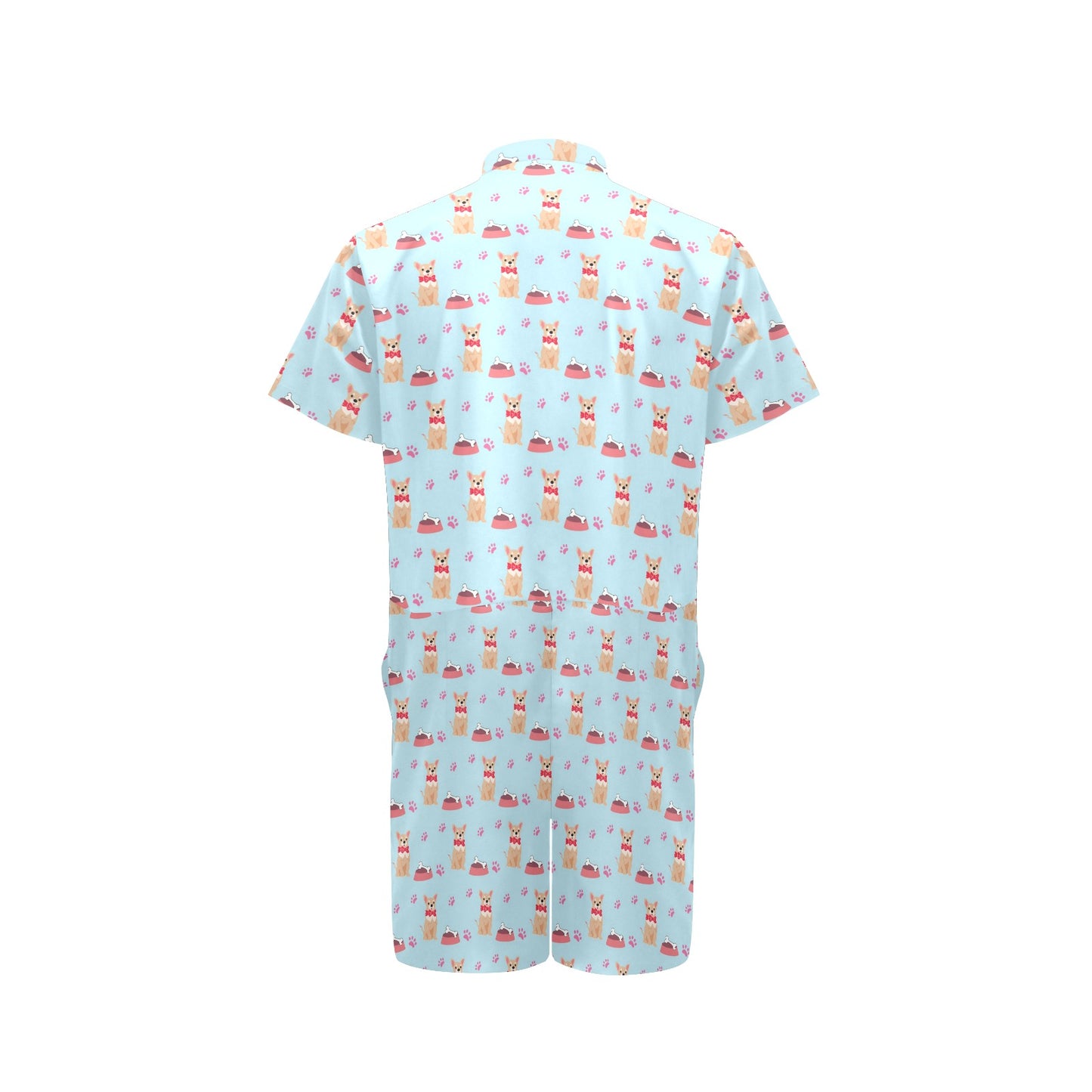Chihuahua Pattern Print Design 05 Men's Romper