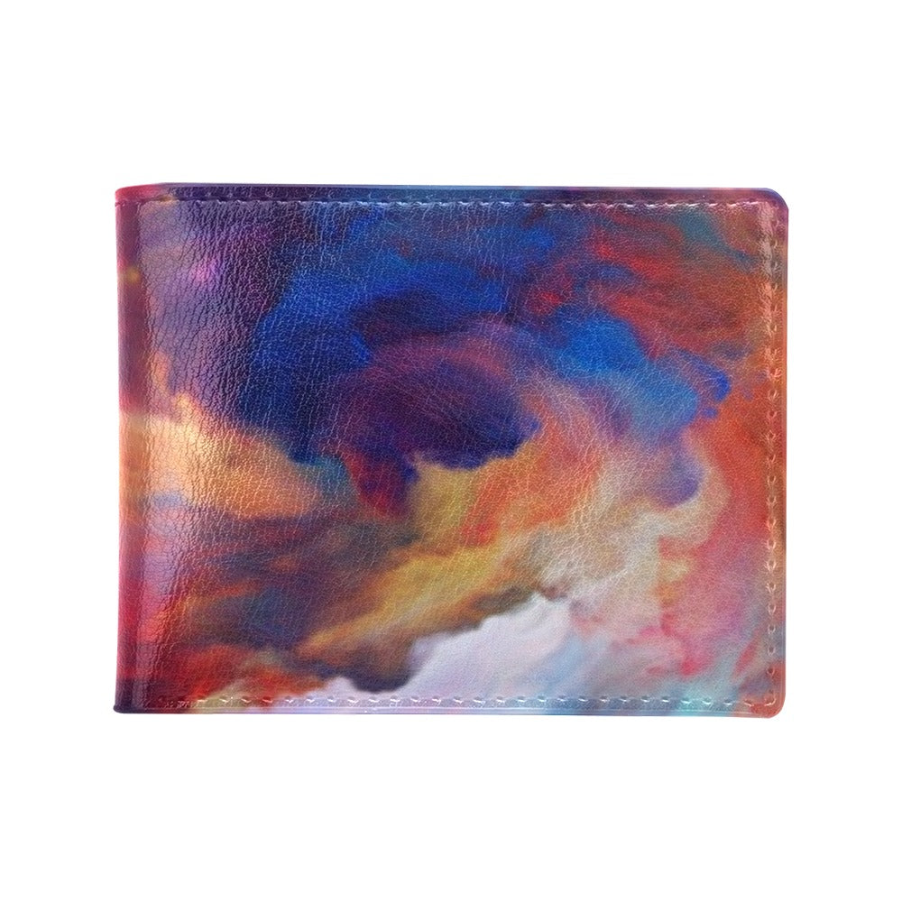 Vortex Twist Swirl Water Color Design Men's ID Card Wallet