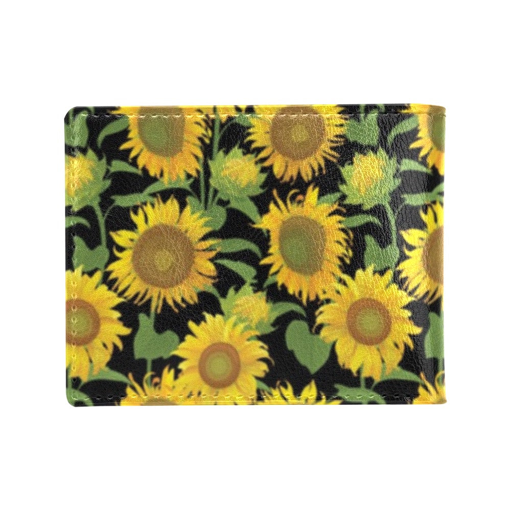 Sunflower Print Design LKS302 Men's ID Card Wallet
