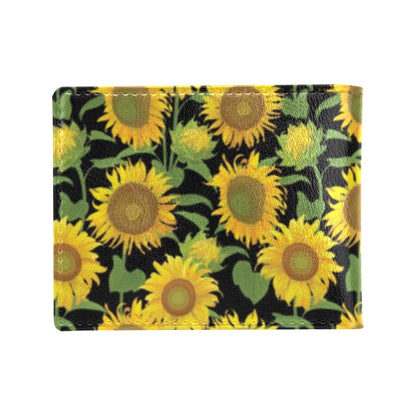 Sunflower Print Design LKS302 Men's ID Card Wallet