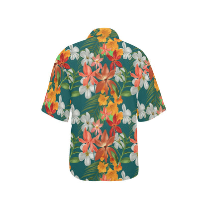 Amaryllis Pattern Print Design AL06 Women's Hawaiian Shirt