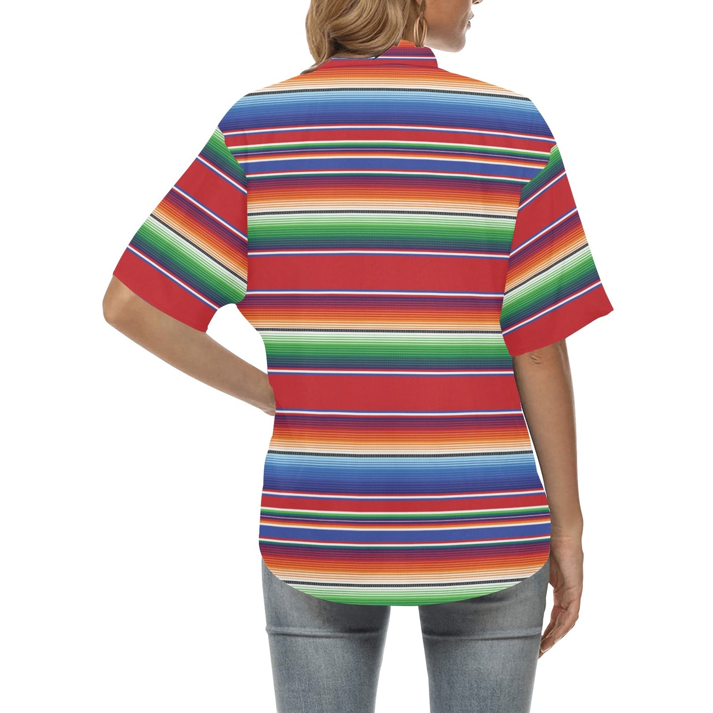 Serape Print Design LKS304 Women's Hawaiian Shirt