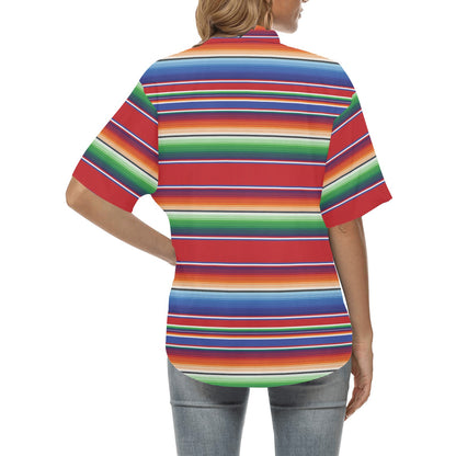 Serape Print Design LKS304 Women's Hawaiian Shirt