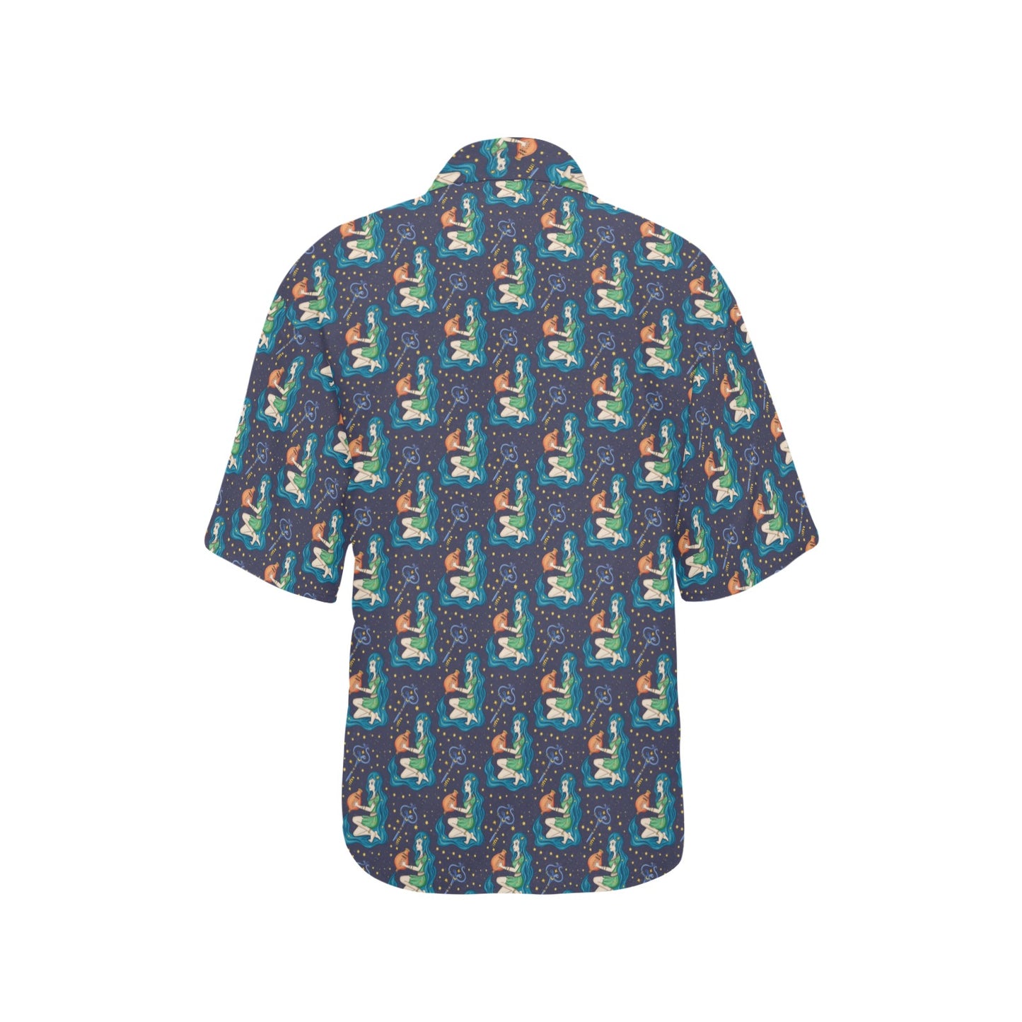 Aquarius Zodiac Pattern Print Design 03 Women's Hawaiian Shirt