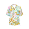 Gold Sweet Marble Women's Hawaiian Shirt