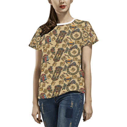 Totem Print Design LKS305 Women's  T-shirt