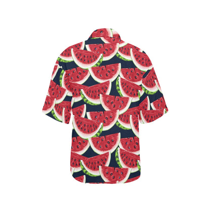 Watermelon Pattern Print Design WM011 Women's Hawaiian Shirt