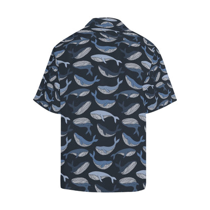 Whale Print Design LKS301 Men's Hawaiian Shirt