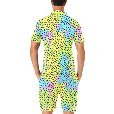 90s Pattern Print Design 2 Men's Romper